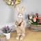 16.25" Beige Rustic Boy Rabbit Easter Figure with Book